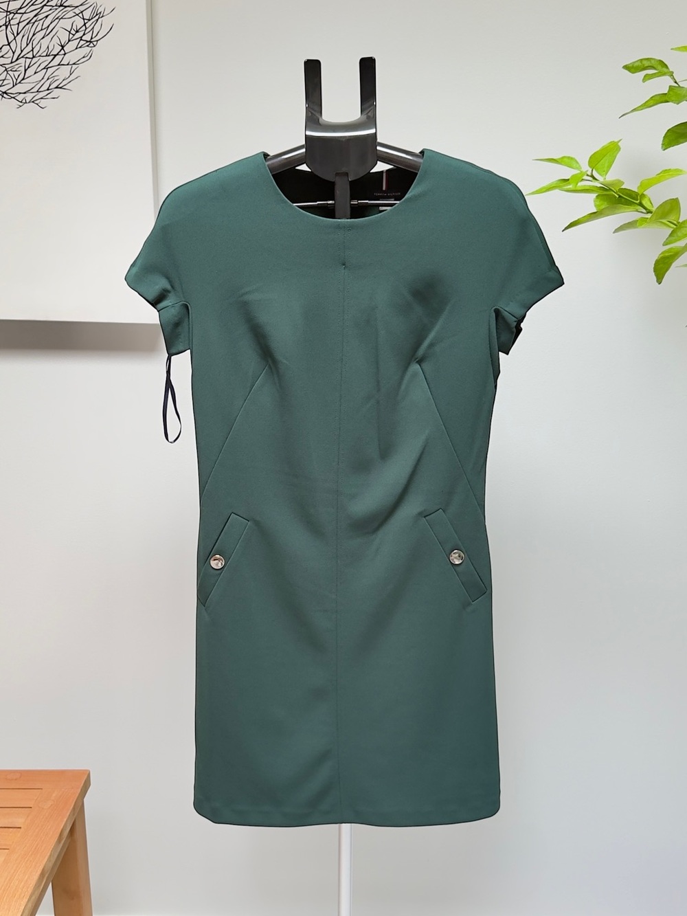 Tommy Hilfiger Deep Green Short Sleeve Sheath Dress